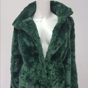 H&M GIA TEDDY FAUX FUR FLEECE COAT JACKET M L